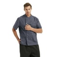thumbnail image 4 of TopTie Unisex Short Sleeve Chef Coat Jacket, Dark Gray, 4 of 6