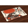 thumbnail image 1 of Ambesonne Egyptian Place Mats Set of 4, Old Language, Standard Size, Red Cream, 1 of 5