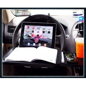 Zone Tech Car Laptop And Food Steering Wheel Tray Black