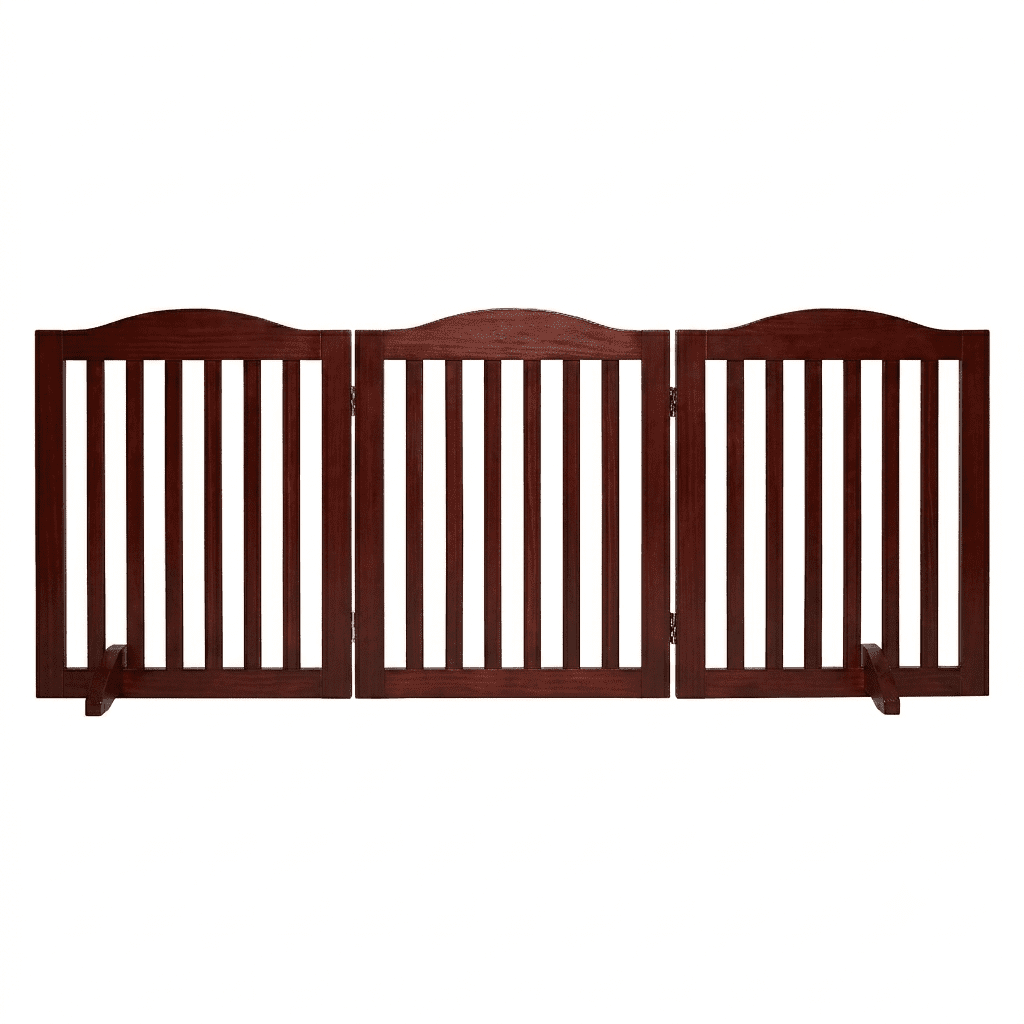 3-in-1 Wooden Pet Gate, Freestanding, Room Divider & Playpen, Z-Shape Support, Zero Assembly