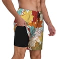 thumbnail image 2 of Gaeub Fall Maple Leaves Print Mens Swim Trunks with Compression Liner,Board Shorts Quick Dry,Beach Swimwear with Pockets-XX-Large, 2 of 6