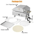 ROVSUN 2in1 Outdoor Pizza Oven & Gas Grill, Portable Stainless Steel Propane Griller and Pizza