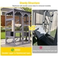 thumbnail image 6 of Aivituvin Catio Outdoor Cat Enclosure Large Cat House for Multiple Cats Walk in Cat Cage with Tarp Roof 70", 6 of 12