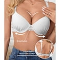 thumbnail image 4 of SwiftWear Women's Underwire Bra Lace Trim Push Up T-Shirt Bra for Everyday Lift, Comfort & Support, 4 of 7
