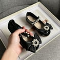 thumbnail image 2 of Otqutp Pageant Toddler Girls Dance Shoes Children Shoes Fashion Flat Casual Shoes Small Leather Shoes Girl Princess Shoes Flat Bottom Light Buckle Comfortable Cute Bow, 2 of 7