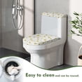 thumbnail image 5 of HELLHERO Round Toilet Lid Dust Cover & Fits All Toilet Shapes Toilet Lid Seat Cover Set for Gift, Polyester, Reusable, 5 of 8