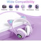 thumbnail image 4 of Auriculares Bluetooth KERHAND para niños con luz LED morada, 4 of 9