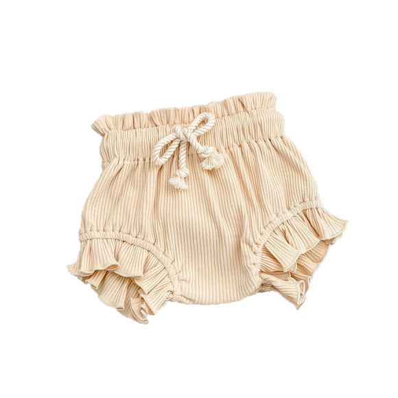 FYDUU Newborn Baby Girls Shorts Fashion Cute Ruffle Bloomer Shorts Elastic Waist Pull-On Shorts Soft Infant Girl Summer Casual Shorts 9-12 Months
