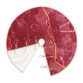 thumbnail image 3 of Kll Abstract Red Marble Christmas Tree Skirt 36",Party Decorations Farmhouse For Christmas Decorations Holiday Party, 3 of 8