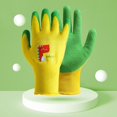 thumbnail image 2 of para niños, para jugar y trabajar, 1 par de guantes de jardinería para niños, guantes protectores de látex, hechos a mano, tareas domésticas diarias, pintura, actividades al aire libre, 2 of 4