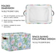 thumbnail image 2 of Yayeee 2 Pack Canvas Storage Basket with Handles for Shelves Fabric Bins Closet Organizer, Blue Floral, 2 of 8