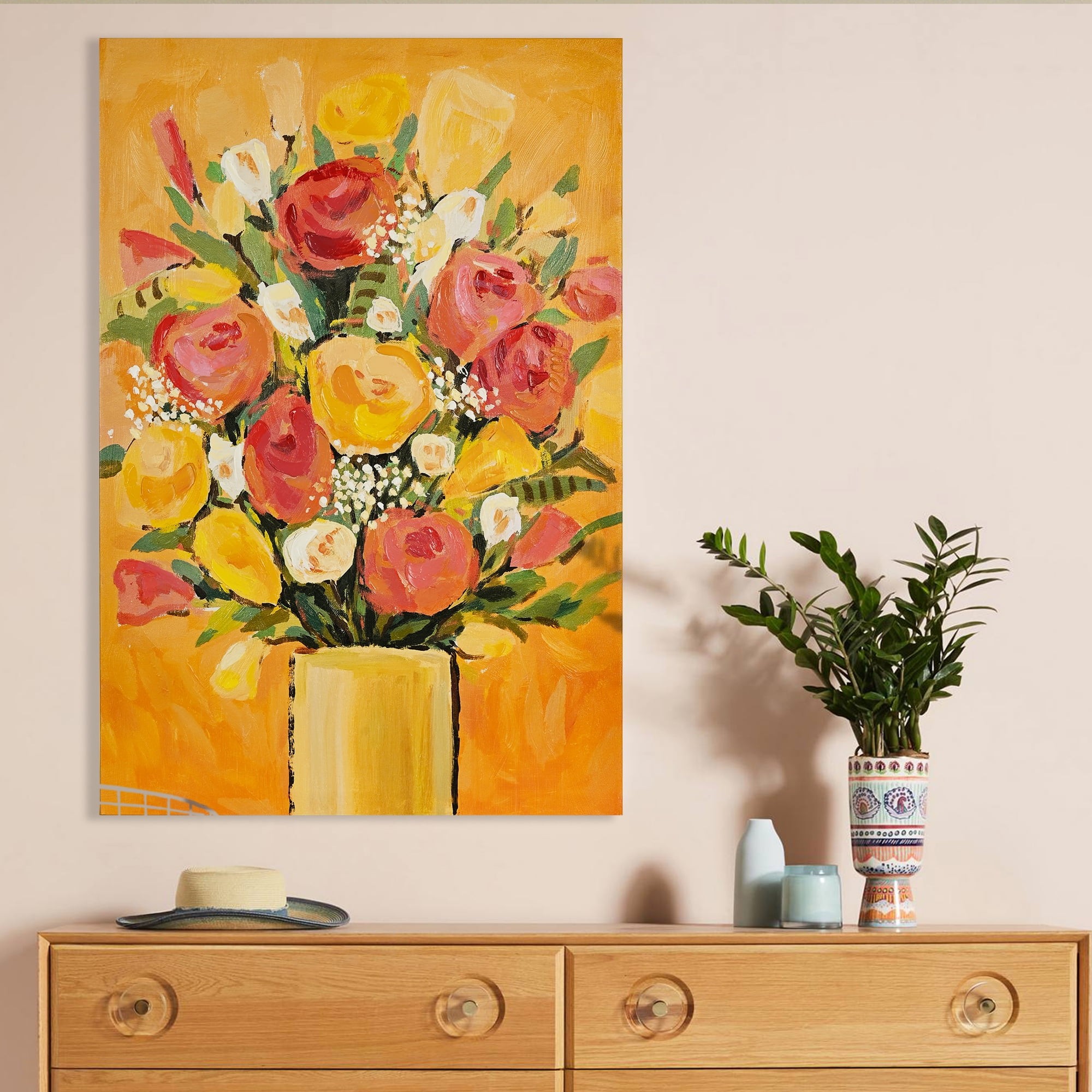 Original Paint 5x7 Canvas: Floral Day – honeylemonartpr
