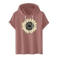 thumbnail image 1 of Blusa con capucha de manga corta para hombre, informal, con estampado, a la moda, con capucha, camiseta deportiva de manga corta, blusa de poliéster para hombre, 1 of 4