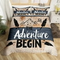 thumbnail image 2 of Manfei Happy Camping 2pcs Duvet Cover Twin for Boys Girls,Adventure Lodge Cabin Bedding Sets Twin Size,Black Brown Comforter Cover Breathable,Lightweight Adventure Bedroom Decorative(No Comforter), 2 of 6