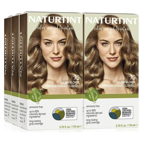 Color de cabello Naturtint 7 G, rubio dorado permanente, paquete de 6 unidades