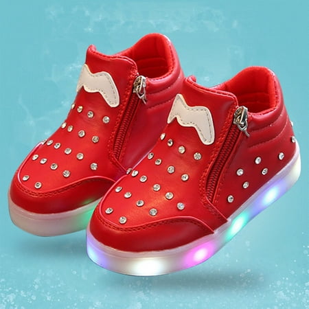 

sunhillsgrace spring and autumn korean version of big children s sports lighting children s shoes children s rhinestone cartoon led luminous soft bottom girls shoes