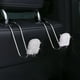 thumbnail image 4 of 2 ganchos para reposacabezas de asiento trasero de coche, organizador de perchas con adornos duraderos blanco, 4 of 9