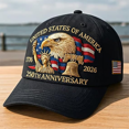 thumbnail image 5 of US 250th Anniversary Cap – United States 250th Anniversary Hat, Adjustable Bald Eagle Printed Patriotic Baseball Cap for Men Women Multi (Blue), 5 of 7