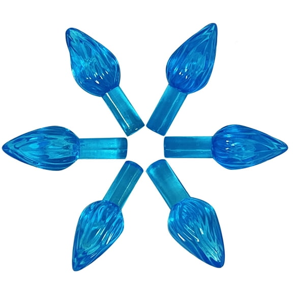 National Artcraft MEDIUM AQUA Twist-Style Ceramic Christmas Tree Lights (144 Pieces)