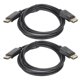 thumbnail image 4 of 2 uds DisplayPort línea de conexión DP a DP Cable 1,8 M DP Cable adaptador macho a macho, 4 of 8