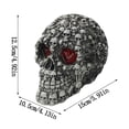 thumbnail image 2 of Qjidjing Halloween Skull Prop, Glowing Skull Ornament, Dress Up Accessory, Indoor Party, Themed Event, Holiday Scene Layout, 2 of 8