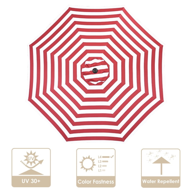 Yescom Auvent de Remplacement pour Parasol de Patio 9 Pi Couverture Pare-Soleil de Table de Marché Extérieur