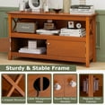 thumbnail image 6 of Costway 44" TV Stand Console Wooden Storage Cabinet Shelf Media Center Television Stand, 6 of 10