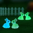 thumbnail image 2 of AOOOWER 10pcs Glowing in Dark Rabbits Luminous Easter Bunny Ornament for Garden Decor, 2 of 16