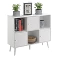 thumbnail image 2 of Xtra Storage Cube Console Table w/Three Cubbies and Three Cabinets in White Wood, 2 of 12