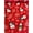 Red, variant on Christmas Snowman on Red Fleece Print Fabric 58”/60” Sold by the Yard