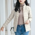 thumbnail image 4 of Blmnix Puffer Jacket Womens Zip Up Warm Puffer Jacket White Womens Jackets, 4 of 6
