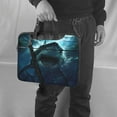 thumbnail image 5 of Lsque Undersea Shark Pattern Laptop Bag – Portable & Slim Single-Shoulder Computer Case with Adjustable Strap, Protective, Lightweight for 13”/14”/15.6” Laptops, 5 of 8