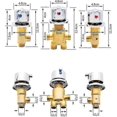 thumbnail image 3 of Bathtub Faucet Bath Mixer Shower Faucets Bathroom Faucet Hot Cold Water Solid Brass Mixer Tap Hole Leaf Handle Mixer Tap, 3 of 5