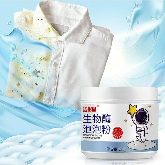 Apmemiss Christmas Clearance Biological Enzyme Bubble Powder Clothes Stains Wipe Off Oxygen Washing Powder on Clearance