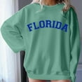 thumbnail image 4 of WEAIXIMIUNG Sweat à Fermeture Éclair pour Femmes Sans Capuche Grande Taille Mode Décontractée Imprimé Lettre Col Rond Manches Longues Sweat de Festival Léger, 4 of 5