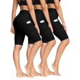 thumbnail image 1 of FIT 3 Pack 5" 8" 11" Crossover Biker-Shorts-Mujer con bolsillos Buttery Soft Cintura alta Control de barriga Legging Yoga3 Pack - Negro/Negro/Negro 11"Large esquí esquí Gafas de esquí, 1 of 5
