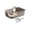 Grey, variant on Extra Large Semi Enclosed Cat Litter Box High Sides Litter Pen with Low Entry Splash Guard for Senior Geriatric Cats Clean Open Top Kitty Includes Litter Shovel 19.29X5.12in