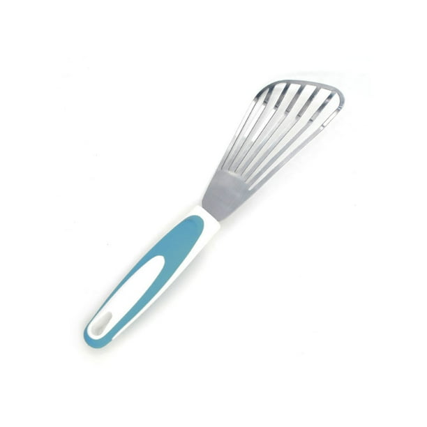 Cateissary Espátula de metal Multifuncional para freír Diseño hueco Pala Tofu Filete de pescado Ranurado Turner Herramienta para cocinar Voltear Cocina y Comedor Azul Cateissary HA078682-03