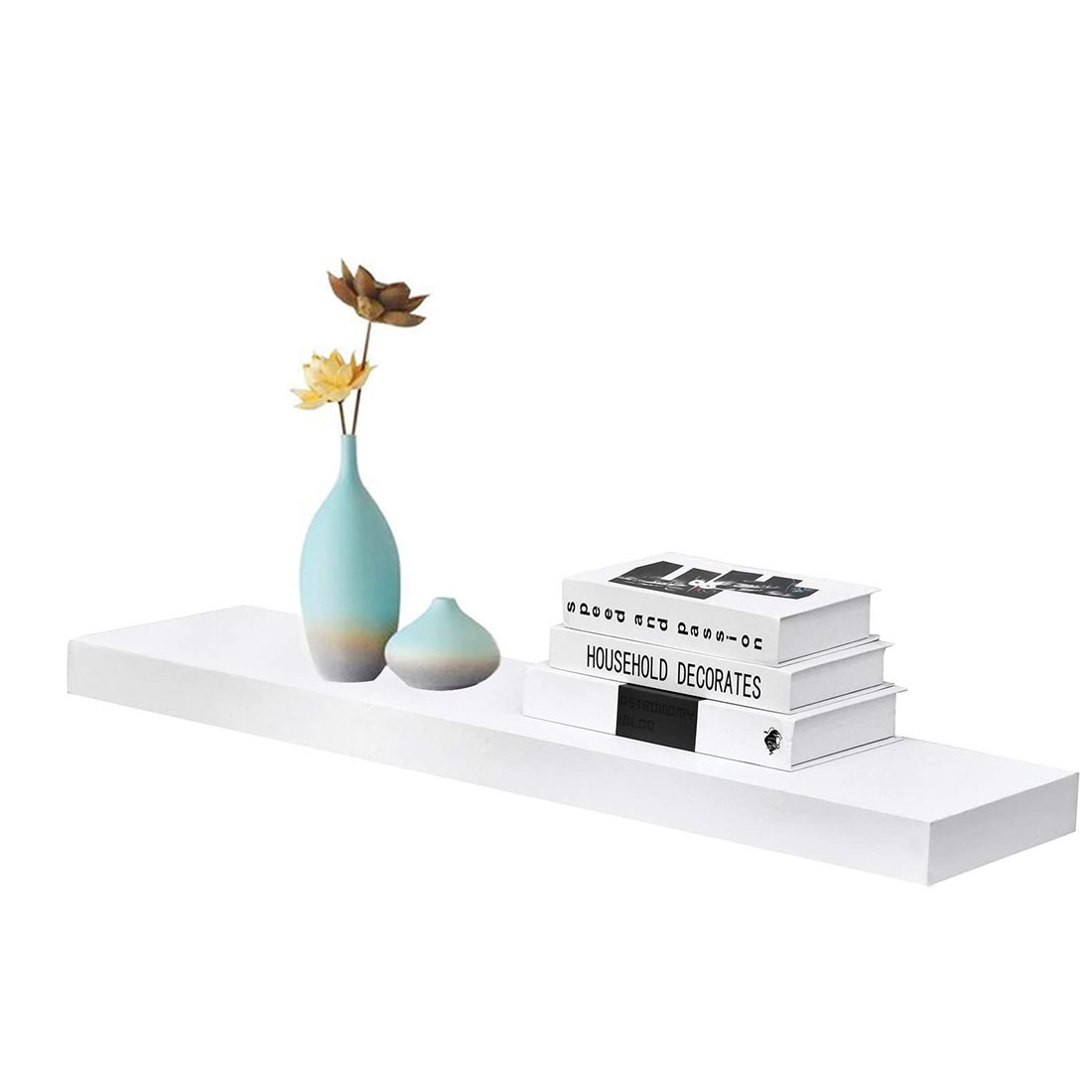 36 inch White Floating Shelves for Wall, Bathroom Wall Mount Shelves