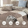 thumbnail image 2 of ANMINY Reversible Floral Coverlet Bedding Set - King All-Season Soft Polyester Quilt with Pillowcase | Vibrant Floral Design & Easy Care, 2 of 8