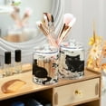 thumbnail image 6 of WOBOGO Vintage Black Kitten Transparent Plastic Jar 2pcs Cotton Swabs Balls Pads Floss Stick Dispenser Bathroom Vanity Storage Organizer, 6 of 7