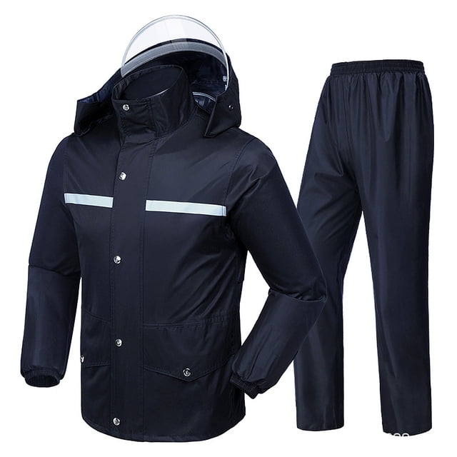 Pantalon Imperméable Moto Coupe-Vent Veste de Pluie Réfléchissante Imperméable Ensemble Pantalon