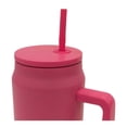 thumbnail image 4 of Vaso con Popote Mainstays de Acero Inoxidable Diseño Liso con Asa Rosa 1.4 Litros, 4 of 4