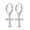 cross, variant on Original 925 Sterling Silver Hoop Earrings AAA CZ Red Wine Glasses for Women Jewelry Gift