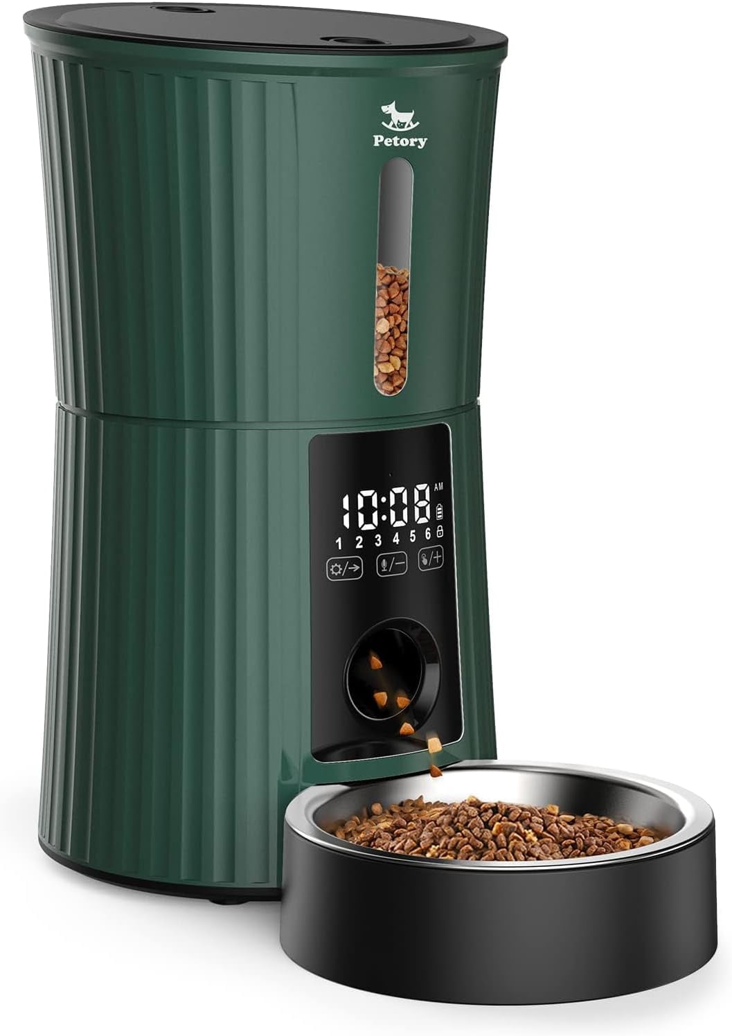 Automatic Cat Feeder 4L Programmable Dry Food Dispenser for Cats and Small Dogs with Voice Recorder