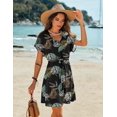 thumbnail image 2 of Ekouaer Women' Cover Ups Casual Swimsuit Coverups Flowy Tie Waist Beach Cover Up Dress, 2 of 5