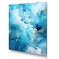 thumbnail image 2 of Designart "Fusion Of Marine Blue And White" Abstract Shapes Wall Art Prints, 2 of 7