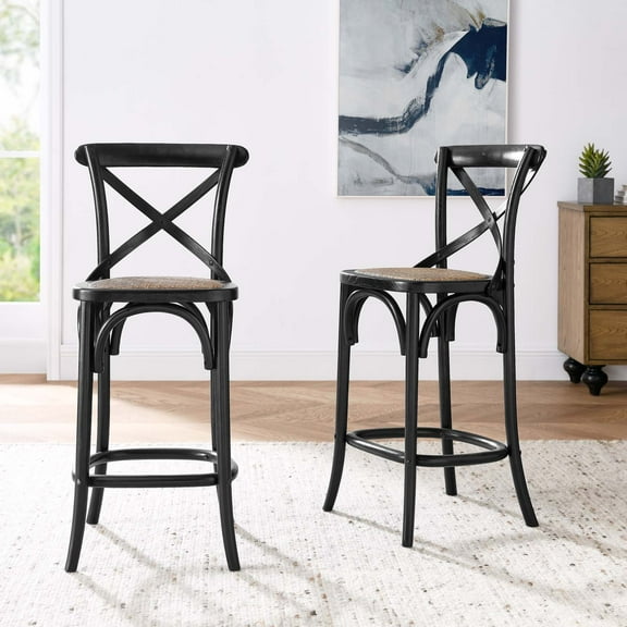 Modway Gear Counter Stool in Black