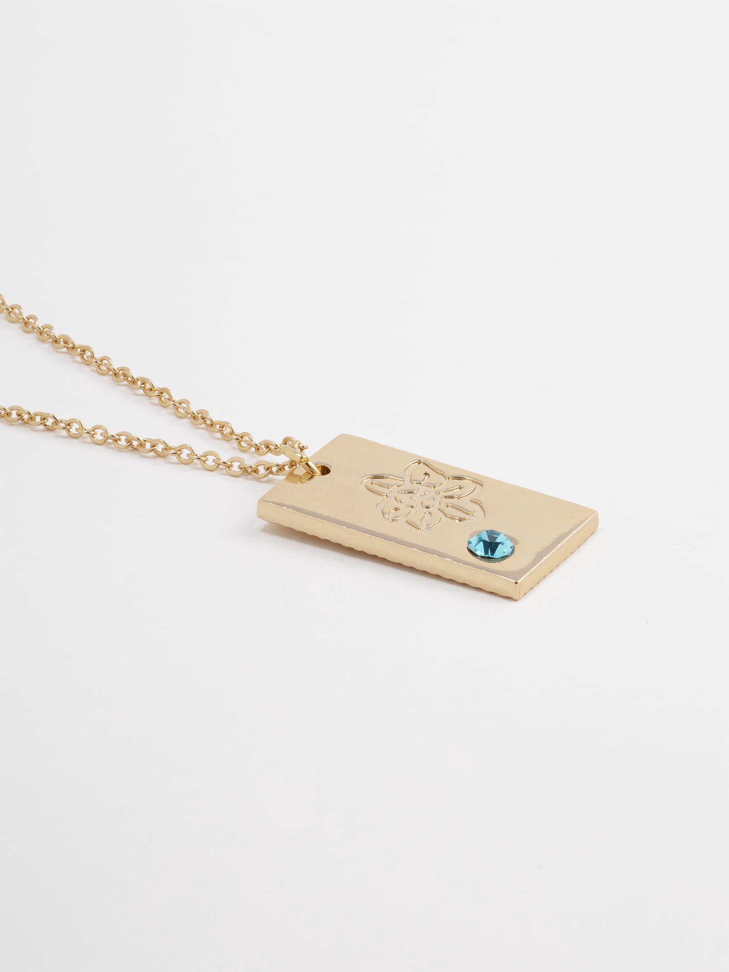 Time and Tru Women's Goldtone Necklace, December Birthstone