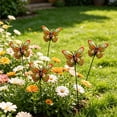 thumbnail image 5 of Butterfly Iron Garden Stake, Delicate Butterfly Metal Art Stable Ground Plug Design, Yard Decorative Insert, Craft Figurine for Garden Lawn Outdoor Pastoral Scene Decoration, 5 of 6